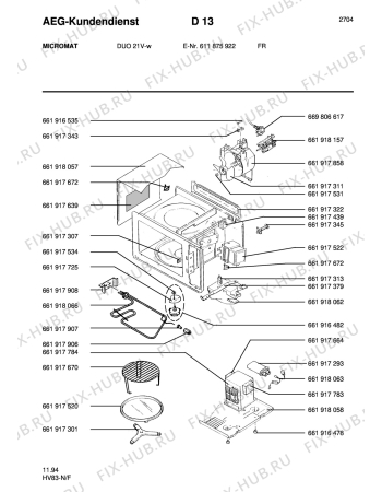 Схема №1 MC DUO 21V - W/F с изображением Диод для микроволновой печи Aeg 8996619180632