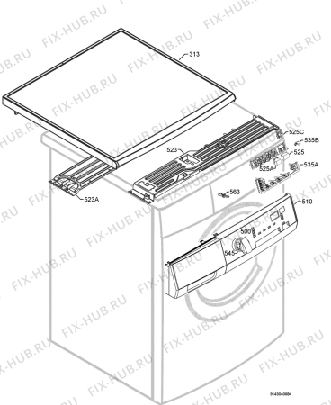 Взрыв-схема стиральной машины Aeg Electrolux L76656 - Схема узла Command panel 037