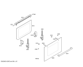 Схема №1 HBN200551E с изображением Передняя часть корпуса для духового шкафа Bosch 00662585