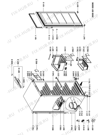 Схема №1 EXCELLENCE GKA с изображением Корпусная деталь для холодильной камеры Whirlpool 481245228808