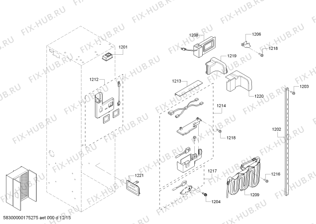 Схема №3 T42BD810NS с изображением Панель для посудомойки Bosch 00743569