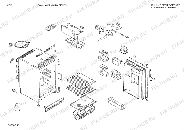 Схема №1 KU1AEF2 с изображением Клапан для холодильника Bosch 00286299