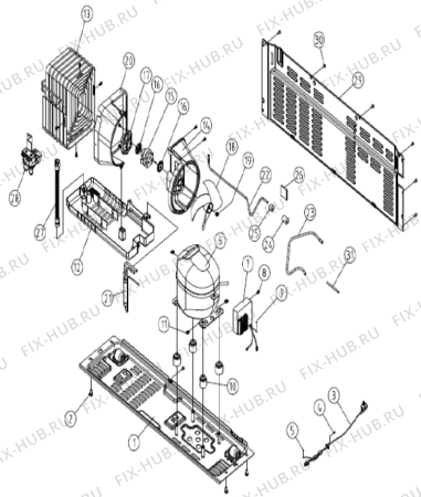 Взрыв-схема холодильника Gorenje NRS9182CBBK (640744, HZLF57966) - Схема узла 02