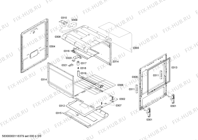 Схема №2 HSF64K30E9 STYLE I CKD с изображением Пружина для духового шкафа Bosch 00492709