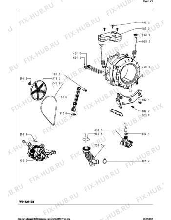 Схема №1 FWL61052WNA с изображением Руководство для стиралки Whirlpool 488000511697