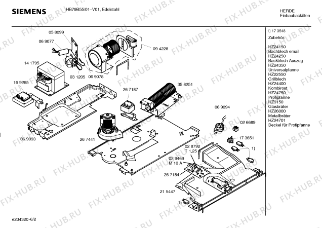 Схема №2 HB79B55 с изображением Инструкция по эксплуатации для духового шкафа Siemens 00582755