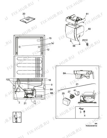 Взрыв-схема холодильника Aeg S73130KDX3 - Схема узла C10 Cold, users manual