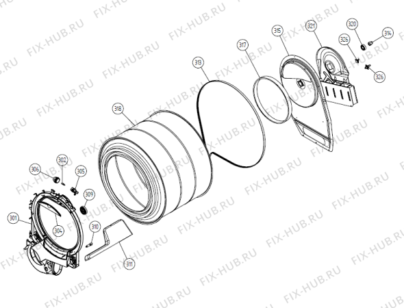 Схема №1 T793 FI US   -Titanium FI (340879, TD60.3) с изображением Обшивка для стиралки Gorenje 349601
