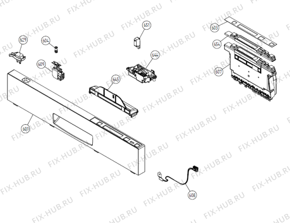 Взрыв-схема посудомоечной машины Asko D3532XL EU   -Titan FI Soft (336969, DW20.4) - Схема узла 06