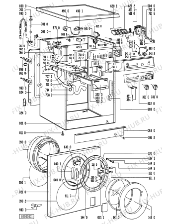Схема №1 WA 2240/WS-B с изображением Обшивка для стиральной машины Whirlpool 481245219225