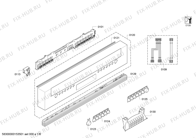 Схема №1 S41M65B4EU с изображением Инструкция по эксплуатации для посудомоечной машины Bosch 00380285