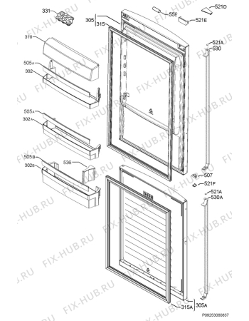 Схема №1 S83820CTW2 с изображением Модуль (плата) управления для холодильника Aeg 973925054909016