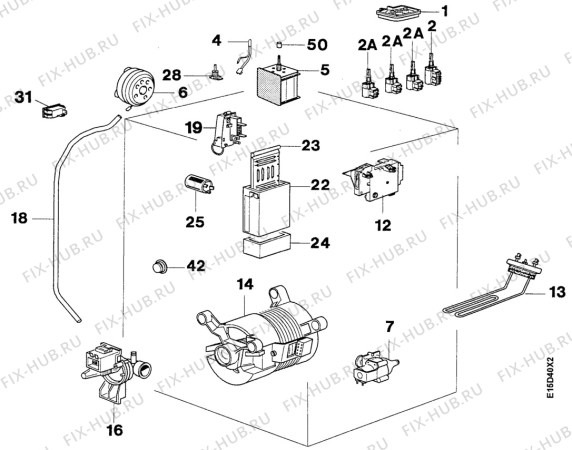 Взрыв-схема стиральной машины Quelle 112E,5493 - Схема узла Electrical equipment