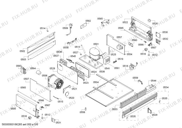 Схема №1 FIN36MIIL5 с изображением Соединительный кабель для холодильника Bosch 00673875