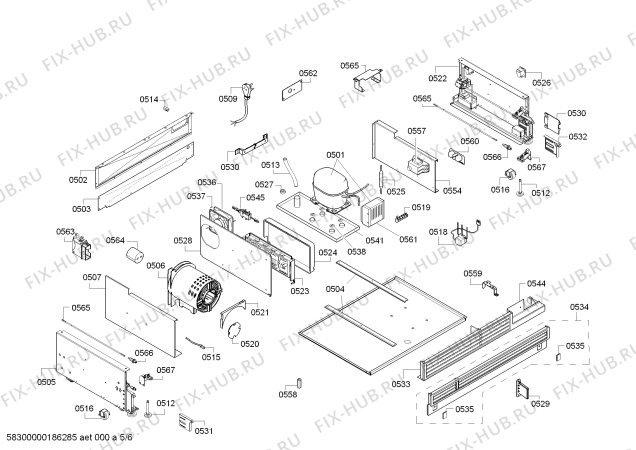 Схема №1 CIR36MIIL1 K 1911 VI с изображением Уплотнитель для холодильника Bosch 00680204