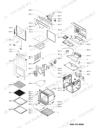 Схема №1 KOST7010 (F090964) с изображением Инструкция по эксплуатации для духового шкафа Indesit C00351791