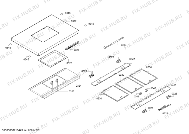 Взрыв-схема вытяжки Balay 3BI998HBC Neff - Схема узла 03