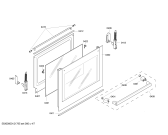 Схема №2 HLN654040E с изображением Фронтальное стекло для электропечи Bosch 00478402