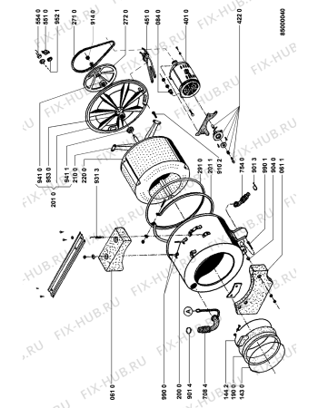 Схема №1 AWG320WP41 (F091535) с изображением Петля (крючок) для стиральной машины Indesit C00332995