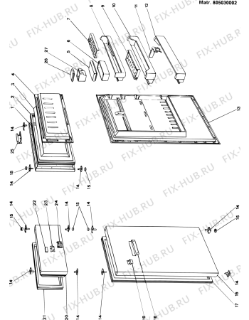 Схема №1 FR298SE1 (F021602) с изображением Руководство для холодильной камеры Indesit C00063875