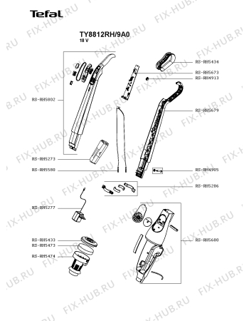 Схема №1 TY8812RH/9A0 с изображением Ручка для электропылесоса Tefal RS-RH5802