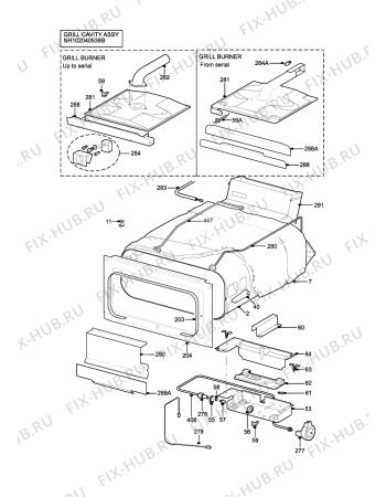 Взрыв-схема плиты (духовки) Parkinson Cowan CSIG511SVN (STRATA) - Схема узла H10 Grill cavity assy