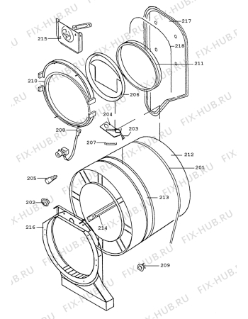 Взрыв-схема стиральной машины Zanussi TD802TC - Схема узла Drum