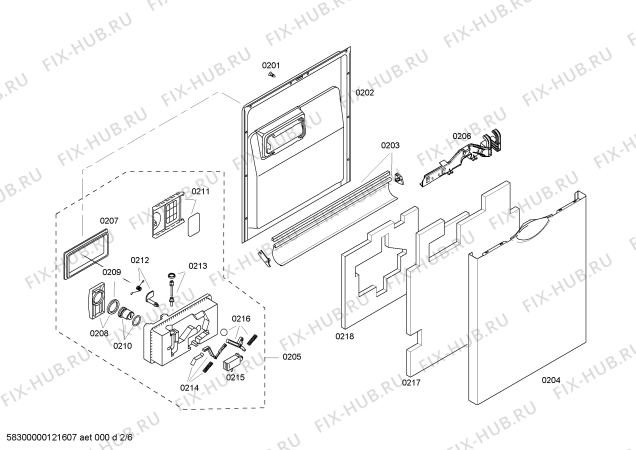 Схема №1 SHE58C05UC Bosch с изображением Кабель для посудомоечной машины Bosch 00640073