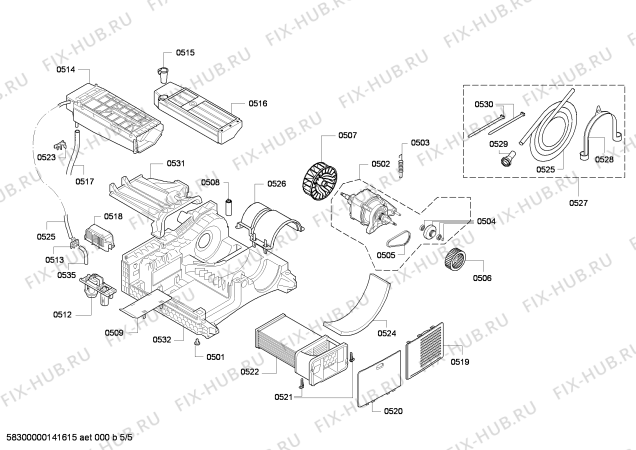 Схема №1 3SC83601A с изображением Панель управления для сушилки Bosch 00675956