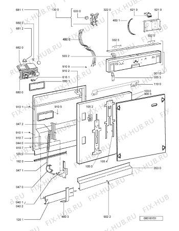 Взрыв-схема посудомоечной машины Ikea DWN 640 W - Схема узла