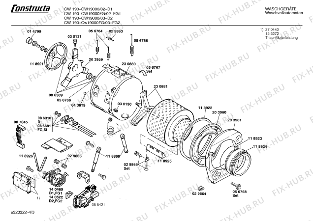 Схема №2 CW19000SI CW1900 с изображением Панель для стиралки Bosch 00119255