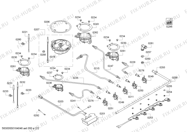 Взрыв-схема плиты (духовки) Bosch PCQ716B90Y 4G+1W BO70F IH5 - Схема узла 02