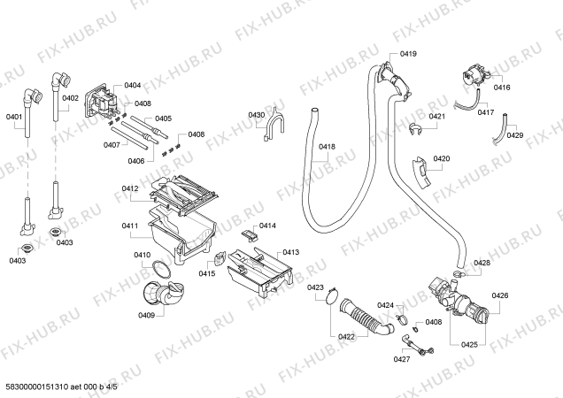 Взрыв-схема стиральной машины Bosch WAQ24410EE - Схема узла 04