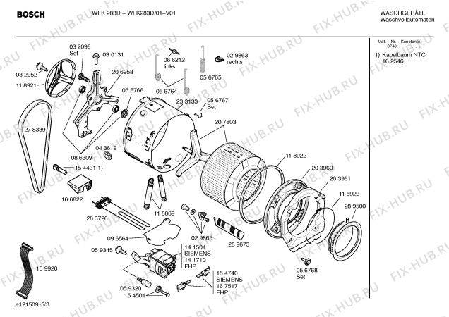 Схема №2 WM6143H SIWAMAT 6143 с изображением Держатель для стиралки Siemens 00265120