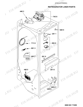 Схема №2 MSZ 826 DF/HA 57219 с изображением Дверка для холодильной камеры Whirlpool 480132100576