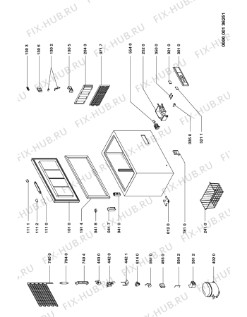 Схема №1 AFG 093/G с изображением Накопитель для холодильника Whirlpool 481951148539