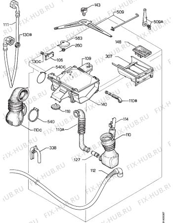 Взрыв-схема стиральной машины Rex RLV8M - Схема узла Hydraulic System 272