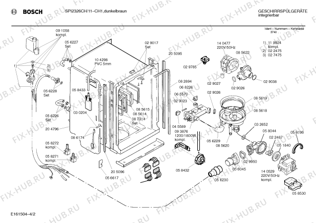 Схема №3 SPI2326CH с изображением Переключатель для посудомойки Bosch 00058414