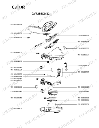 Схема №1 GV7255C0/23 с изображением Утюжок Calor CS-00118788