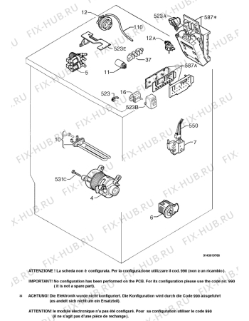 Взрыв-схема стиральной машины Zanussi ZKF221 - Схема узла Electrical equipment 268