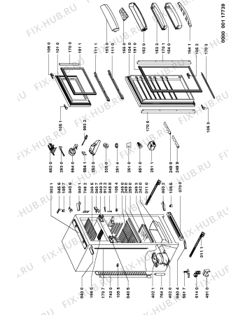 Схема №1 ART 389/R с изображением Дверка для холодильной камеры Whirlpool 481244269377