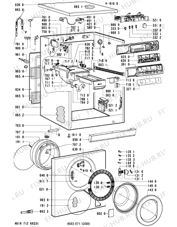 Схема №1 WAK 7973/1 с изображением Обшивка для стиральной машины Whirlpool 481245213784
