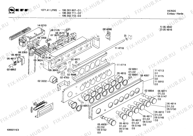 Схема №2 195301607 1071.41LPWS с изображением Лампа для плиты (духовки) Bosch 00026847