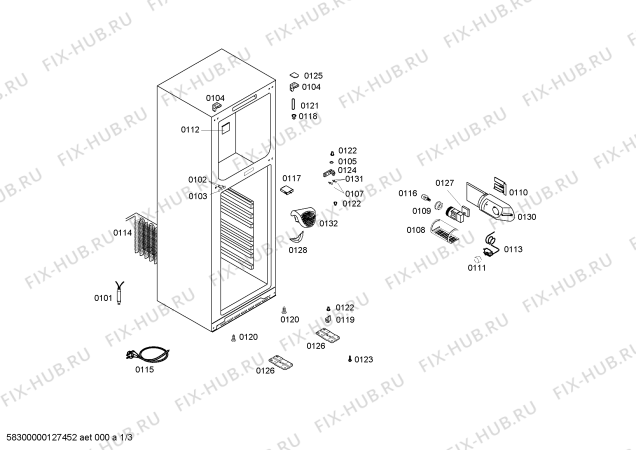 Схема №1 BD2604TE с изображением Решетка для холодильника Bosch 00438590