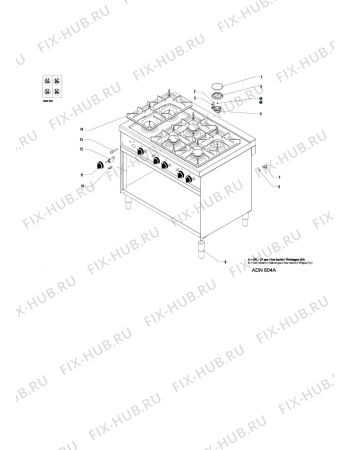 Схема №1 ADN604 (F106123) с изображением Другое для плиты (духовки) Indesit C00422743