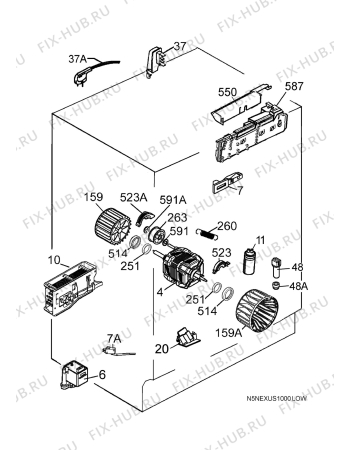 Взрыв-схема сушильной машины Aeg Electrolux LTH56400 - Схема узла Electrical equipment 268