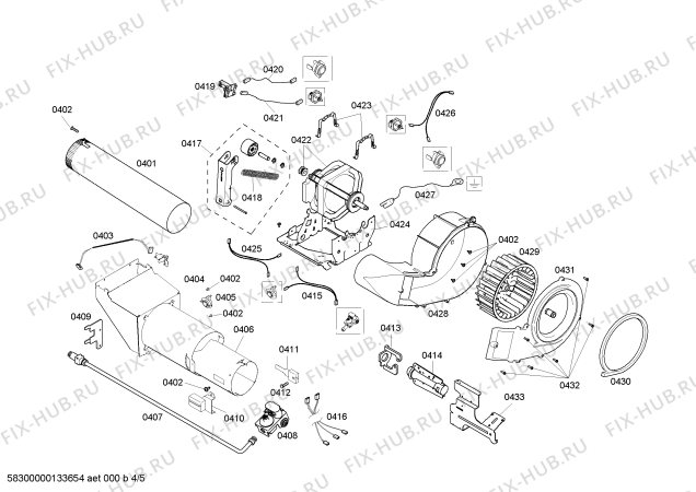 Взрыв-схема сушильной машины Bosch WTMC8530UC Nexxt 800 Series - Схема узла 04