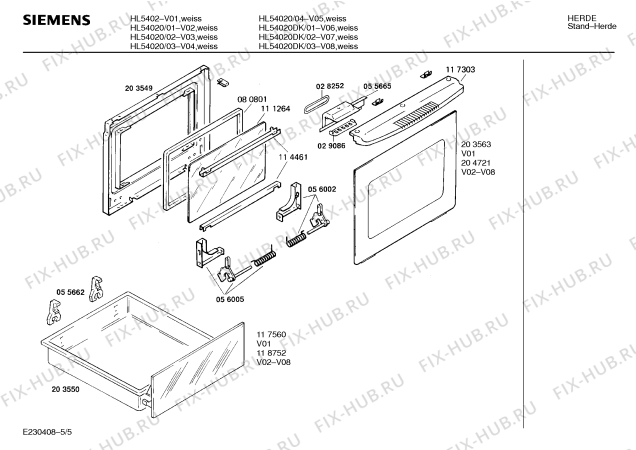 Схема №1 HL54020DK с изображением Стеклокерамика для плиты (духовки) Siemens 00205071