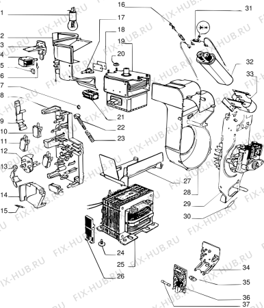 Взрыв-схема стиральной машины Indesit F2795C (F007764) - Схема узла