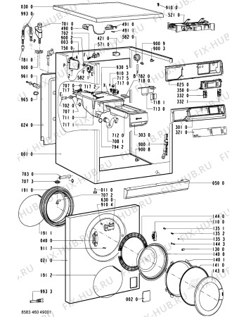 Схема №2 WAL 10785-PL с изображением Декоративная панель для стиралки Whirlpool 481245212646
